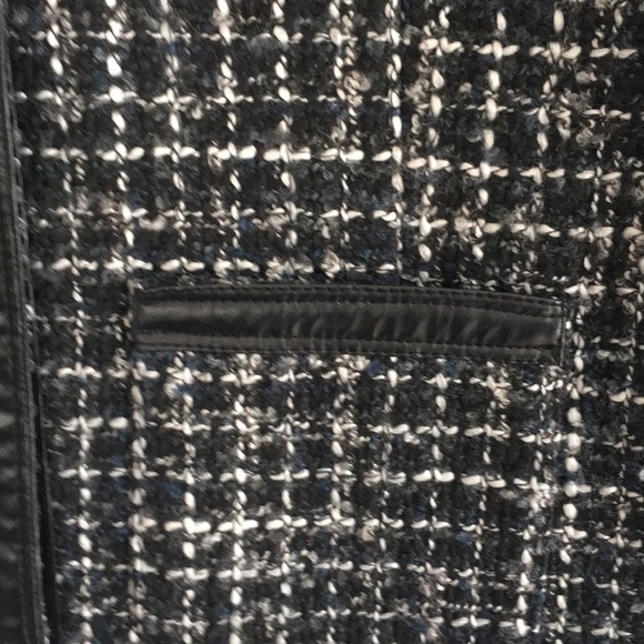 Leather-like trimmed classic jacket - Picture 3 of 7